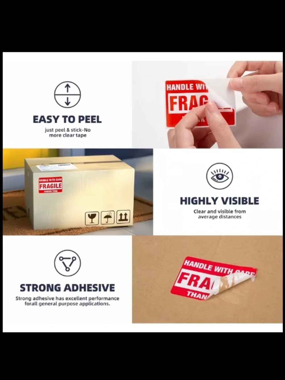 *Buy Now* Fragile Handle With Care Labels - 500 Count